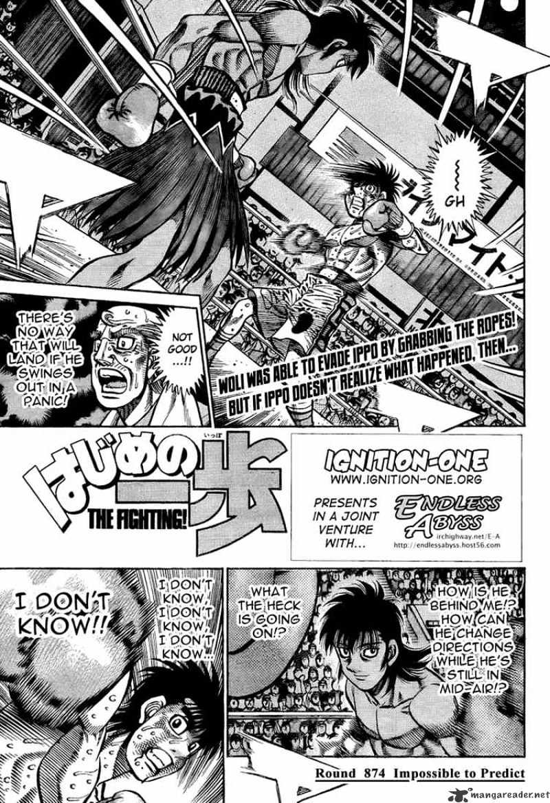 Hajime no Ippo: Fighting Spirit, Chapter 874 image 01